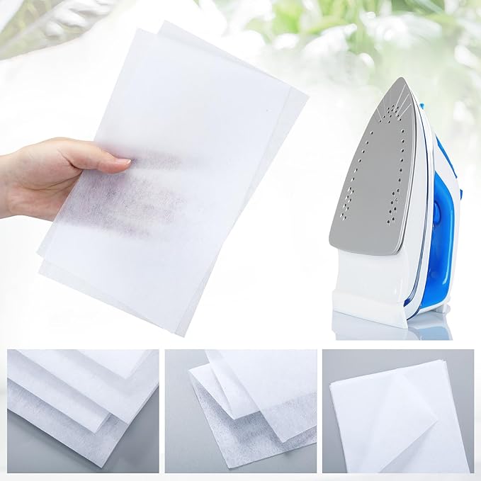 Briwooody 30 Pcs 6 x 10 Inch Hot Iron Cleaner Sheets Faultless Cream Stainless Steel Soleplate Iron Cleaner Kit Lining Cloth