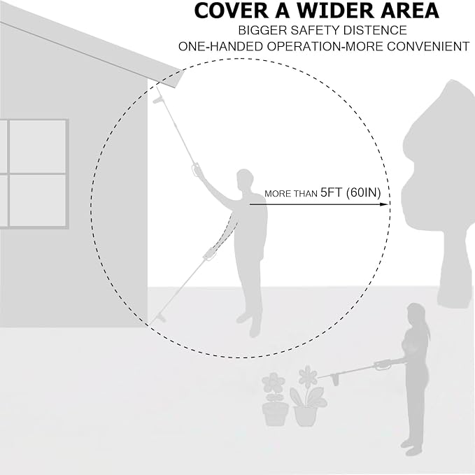 SUNYAY Diatomaceous Earth Powder Duster Multi-Purpose Powder Sprayer Indoor and Outdoor with Length Adjustable from 12" to 42"