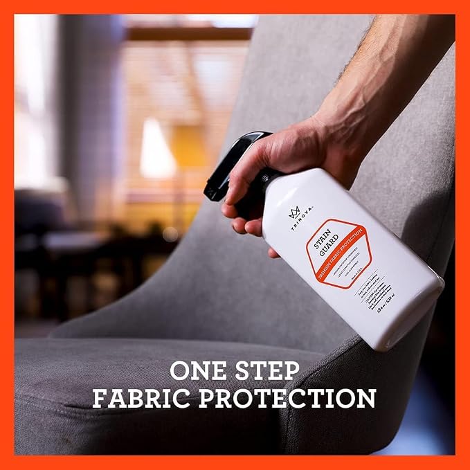 TriNova Non-Aerosol Stain Guard - Fabric Protection Spray for Upholstery, Carpet, Rugs and More to protect from liquid stains