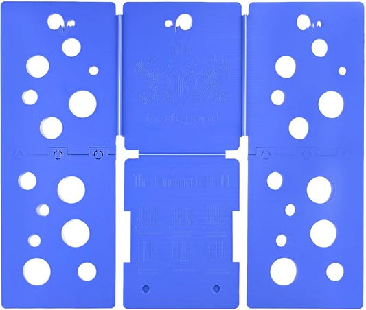 BoxLegend V5 Shirt Folder Clothes Folding Board t Shirt Folder Assemblable Clothes Folder Easy and Fast to fold Clothes Laundry Helper Assistant for Professional Laundry Folder Folding Tool, Blue
