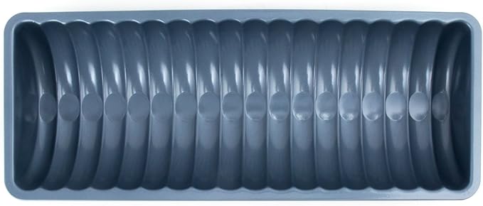Fox Run Non-Stick Cake Pan, Rehrucken/Almond Cake Loaf Pan 4.75" x 12.25" | Long Cake Pan | Fluted Loaf Pan | Easy Release Nonstick Loaf Cake Pan | Baking Gadget | Yule Log & Almond Baking Tin