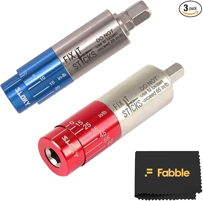 Fix It Sticks 15-65 Inch Lbs All-in-One Torque Driver Bundles with Fix It Sticks 6-25 Inch Lbs Mini All-in-One Torque Driver + Cloth