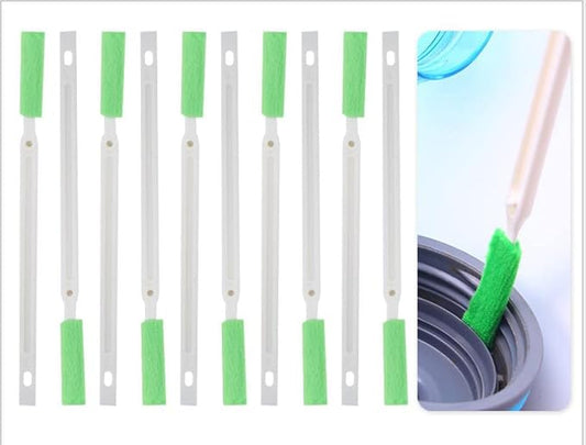 Crevice Cleaning Brushes Tool kit Small Brush Disposable Toilet Brush Deep Cleaning Brush Shower Nozzle Anti-Clogging Pore Gap for Gap Corner of Stove Hard to Reach Cleaning Tools (Green Slim Cloth)