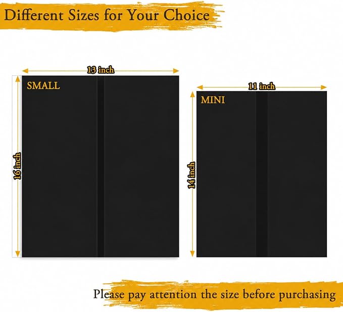 AKONEGE 4PCS Black Trifold Poster Board 26"x16" for Display & Presentation | Small, Corrugated Cardboard, Display Board, Presentation Board, Ideal for School Project, Science Fair, Business Exhibition