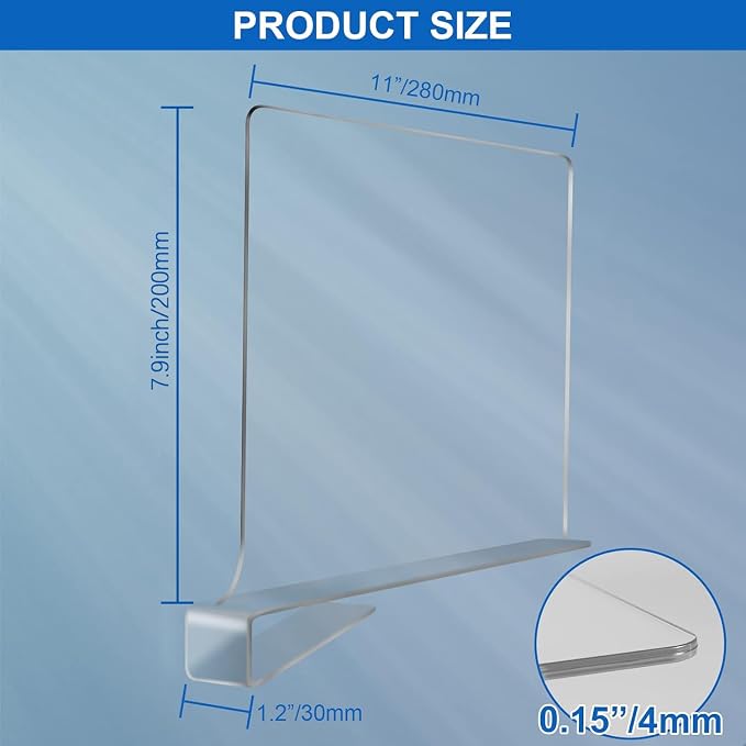 Acrylic Shelf Dividers for Closet Organization 10PCS Closet Shelf Divider Closet Dividers for Shelves Shelf Organizer for Closet Shelf Organizer for Wood Closet Separator Clear