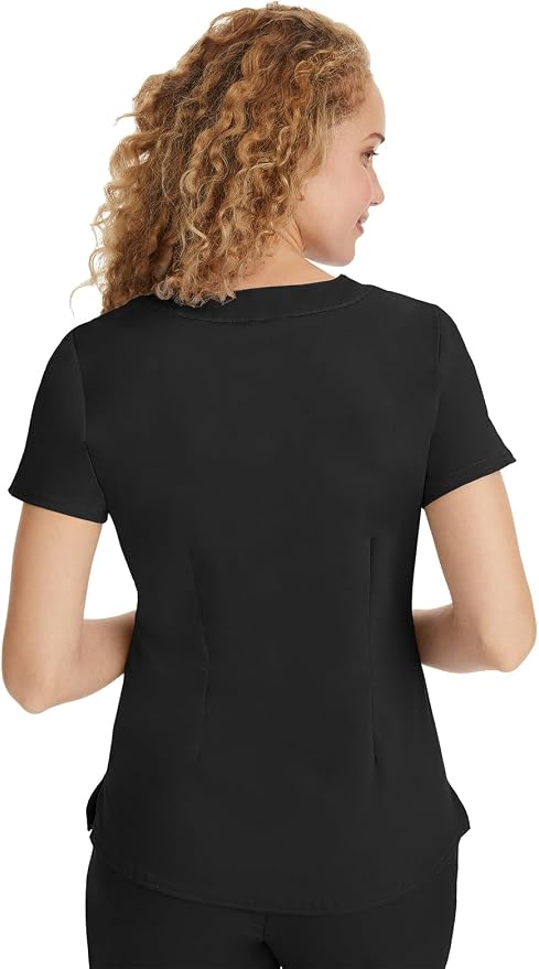 Healing Hands Purple Label Jane Scrub Top for Women Y-Neck Design | 2 Patch Pockets, Slim Fit Side Vents, Fitted Shirttail Silhouette, Breathable Comfort, Easy Care Fabric, Made for Every Shift