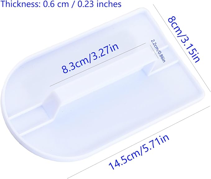 2 PCS Fondant Smoothing,Cake Decoration Icing Smoother, Paddle Fondant Polisher Finisher Sugarcraft Cups,fondant paddle,White,14.5 x 8 cm/5.7" x 3.1"