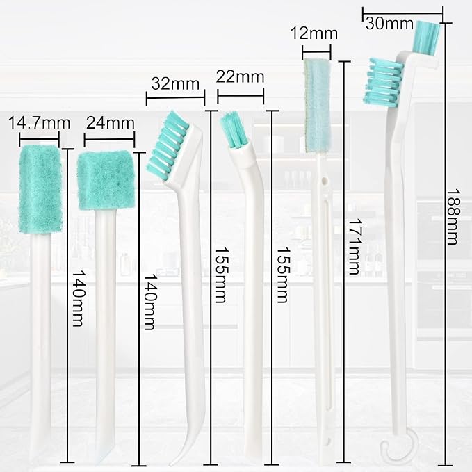 Small Cleaning Brushes for Household Cleaning Deep Detail Crevice Cleaning Tool Kit Tiny Scrub Cleaner Brush for Small Holes Corner Space Gaps Keyboard Bottle Window Seal Sill