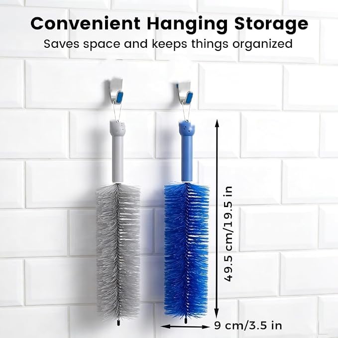 Upgrade Reusable Bendable Cleaning Brush,2026 New Bendable Microfiber Duster for Home Electric Fan Air Conditioner Car Vent Curtains Cleaner. (Blue)