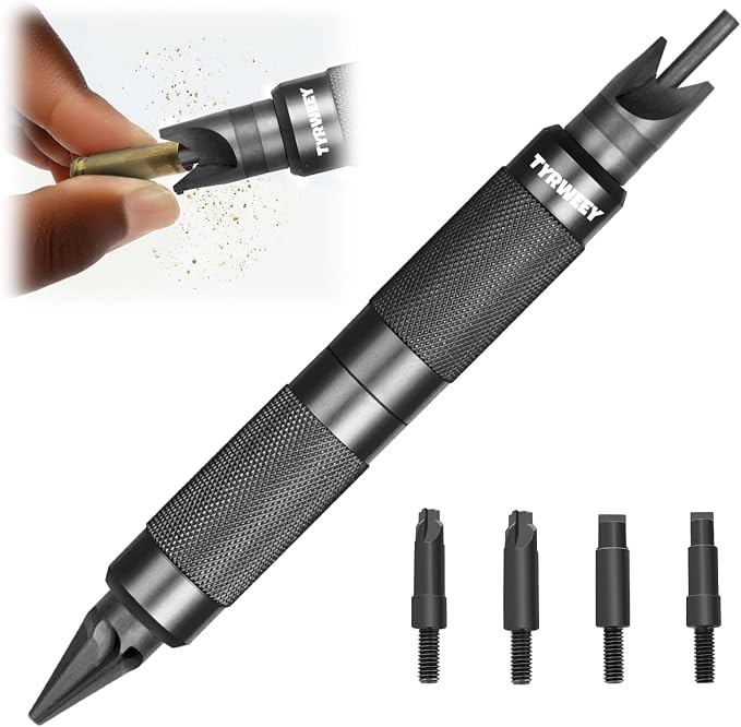 Case Prep Multitool, Case Chamfer Deburring Tools for Reloading | All-in-One Case Prep Kit, Fits .17-.45 calibers, Sharp cutting performance, Portable storage handle, Pro Reloading Tool