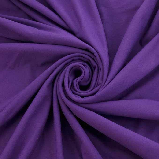 DTY Double-Sided Brushed Fabric 4 Way Stretch Jersey Knit Apparel 58/60" Wide (Violet Prism)