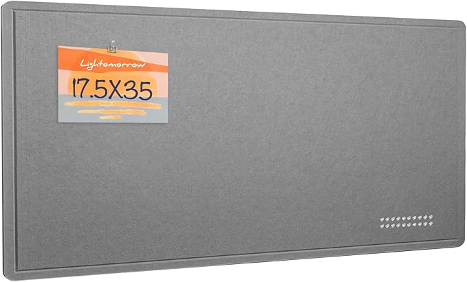 Felt Bulletin Board 35x18 inches, Decorative Pin Board for Home & Office | Cork Board Alternative for Wall with Push Pins, Display Mood Board for Photos, Notes & Reminders