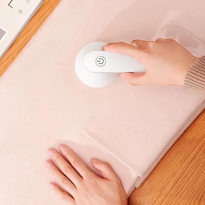 USB Rechargeable Fabric Shaver, Electric Lint Remover, Sweater Cordless Clothes Defuzzer, Portable Pills Trimmer for Clothes, Furniture (White)