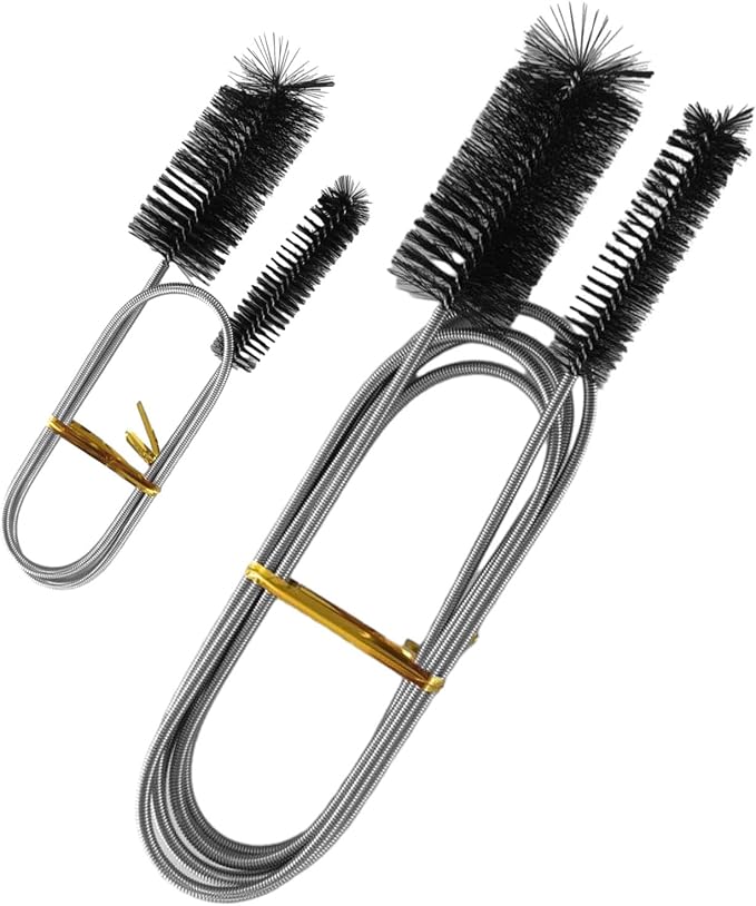 Flexible Long Drain Brush Set, Stainless Steel Tube Cleaning Brushes for Kitchen, Sink, Drain Pipe, with Large Double Elastic Nylon Ends, Cleaning Brushes for Household Use