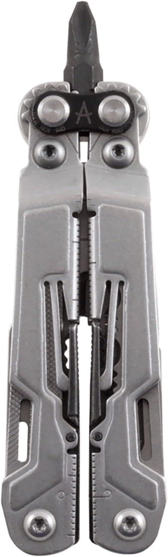 SOG PowerPint Mini Compact Stainless Steel Multi-Tool |18 Lightweight Specialty Tools & SOG Multitool Pliers Pocket Knife, Stone Wash | 18 Locking Tools, Compound-Leverage Needle-Nose Pliers, Magnetic 1/4 Hex Bit Driver, 5 Length, 4.2 Oz, Stonewash Finish