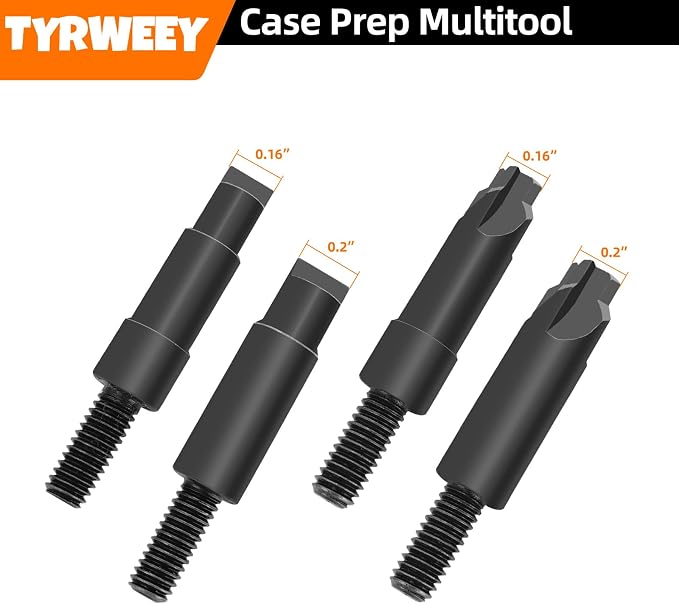 Case Prep Multitool, Case Chamfer Deburring Tools for Reloading | All-in-One Case Prep Kit, Fits .17-.45 calibers, Sharp cutting performance, Portable storage handle, Pro Reloading Tool
