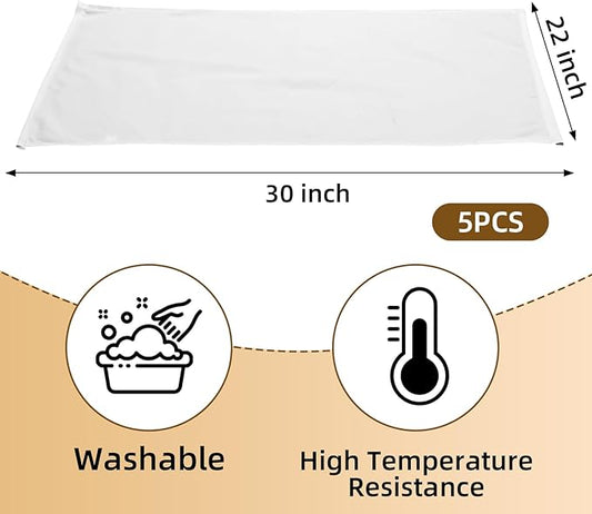 Mindsoft 5 Pcs Pressing Cloth for Ironing Cotton Cloth Pressing for Iron 22 x 30 Inch Fabric Press Clothing Sewing and Ironing Fabric Protector Press Tool