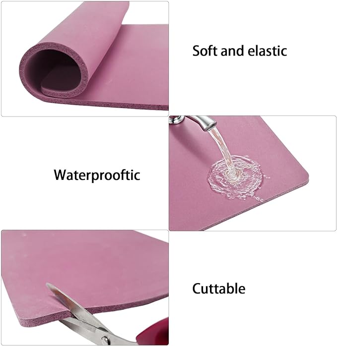 Silicone Heat Press Mat 15x12 Inch, Heat Resistant & Fireproof, Double Sided Washable Heat Press Pad for Vinyl Ironing HTV Transfer Sublimation & Crafting Projects,Pink