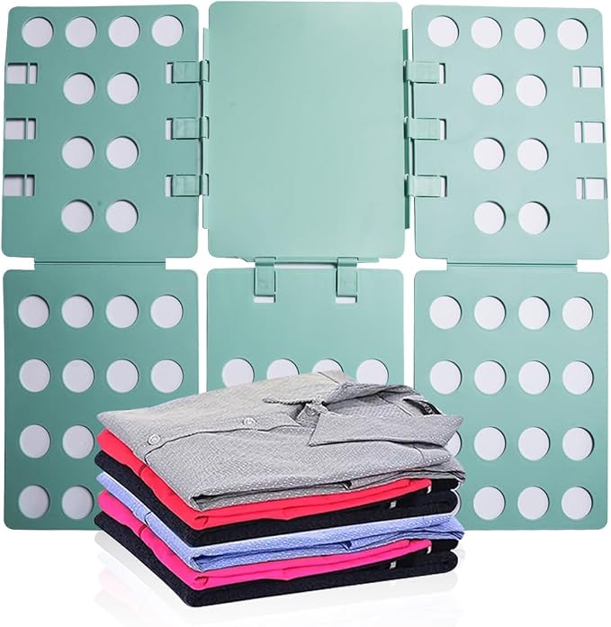 GYE T-Shirt Folding Board, Plastic Clothes Folder for Kids & Adults, Green | Durable plastic construction, fast and easy clothes folding, suitable for kids and adults, convenient home laundry organizer