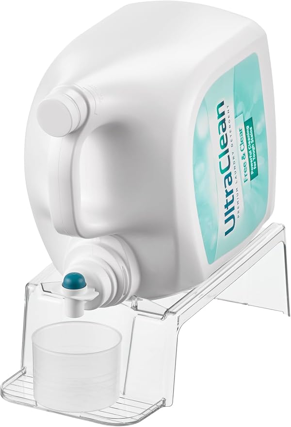 InterDesign iDesign Laundry Detergent Holder,Liquid Detergent Stand for Laundry Room Organization,Clear,(Pack of 6)