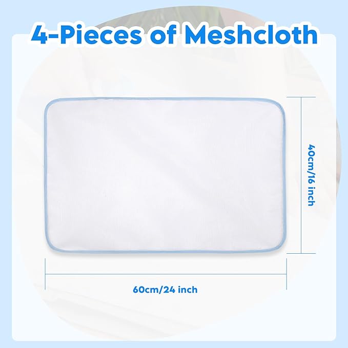 Ironing Protecting Pad - Protective Scorch Mesh 23"x15" 2Pack - Heat-Resistant, Non-Slip Silicone Backing, Fits Countertops & Small Surfaces