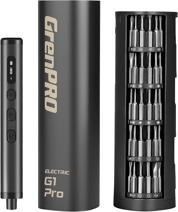 GRENPRO 78-in-1 Precision Cordless Electric Screwdriver, with LED Display | 5 Adjustable Torque Modes for Phone, Camera, PC, Drone & Electronics Repair