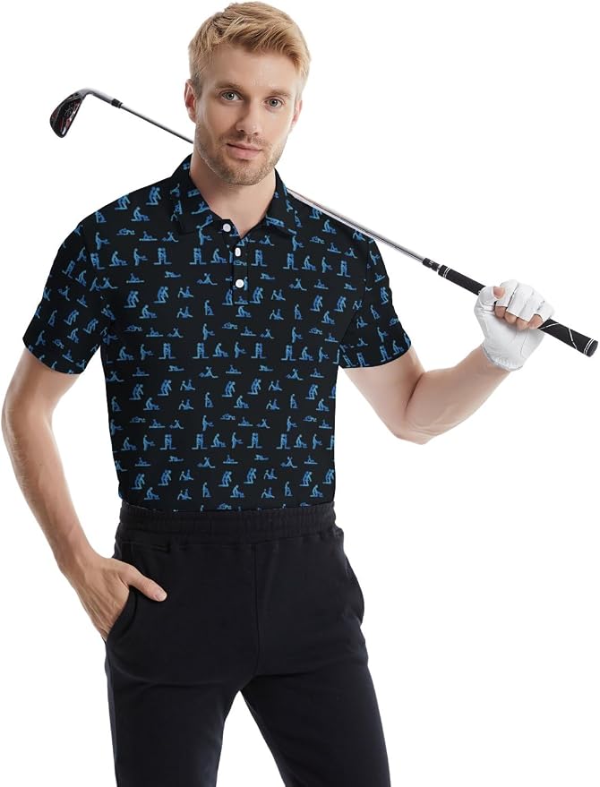 Polo Shirts for Men Moisture Wicking Mens Polo Shirts Patriotic Shirts for Men