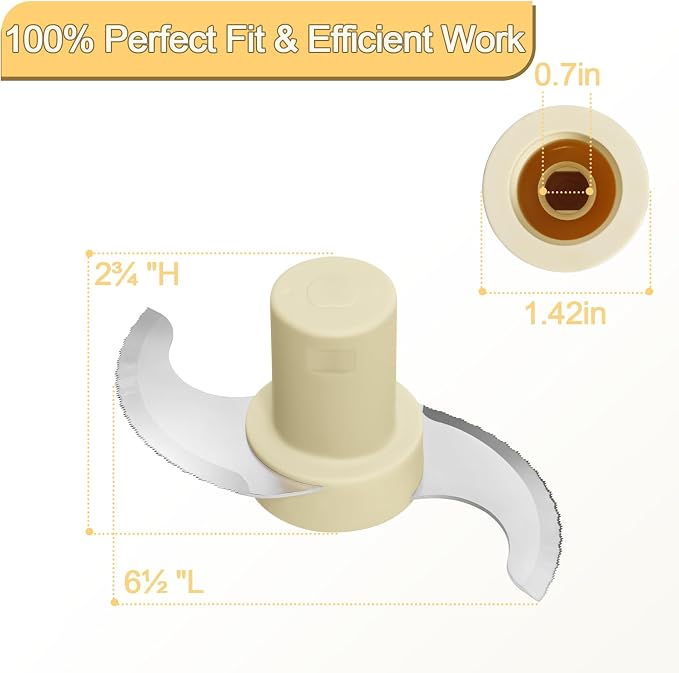 Ketofa DLC-001TXB Main Stainless Steel Chopping Blade,Compatible with Cuisinart 14 Cup DFP-14BCNY DFP-14BCNR DFP-14N etc Food Processor - Blade Chopper Replacement Parts for Cuisinart Food Processor