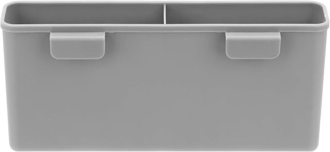 iPEGTOP Cutlery Utensil Silverware Drying Rack Basket Holder with Hooks - Flatware Storage Solution for Kitchen Dish Drainer Dish Drying Rack, Grey