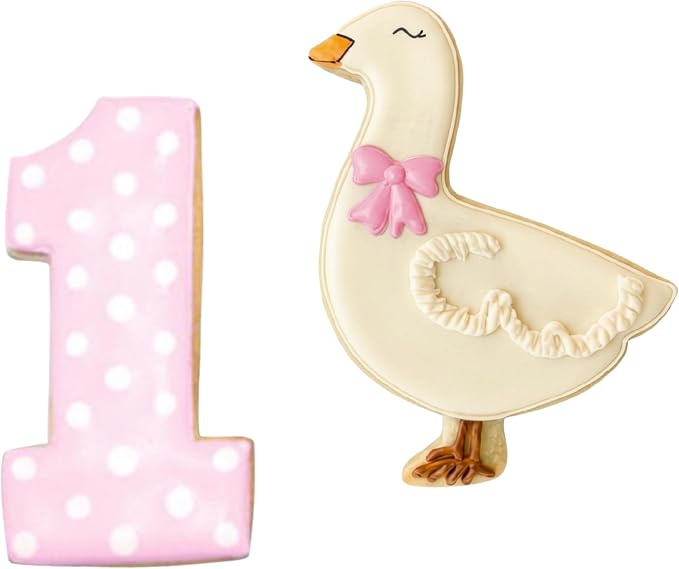 One Silly Goose Cookie Cutters 2-Pc. Set Made in the USA by Ann Clark, Goose, Number One/#1