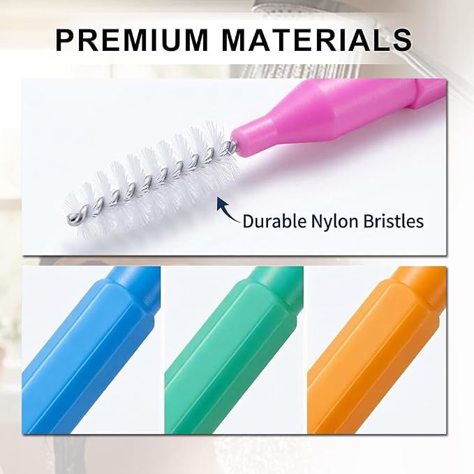 Shower Head Cleaner Tool, Multi-Size Shower Head Cleaning Brush & Shower Head Cleaner Picks for Unclogging Small Nozzles & Crevices Shower Cleaning Tools for Bathroom & Kitchen (30pcs Set)