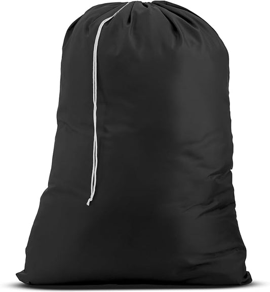 Handy Laundry Laundry Bag – Heavy Duty Nylon, Large Capacity, Locking Drawstring Closure, Machine Washable, Fits Laundry Basket, Travel, Dorm, Camp, Black, 22 x 32 Inches | 22"x32" XL Nylon Laundry Bag, Locking Drawstring, Machine Washable, Heavy Duty,...
