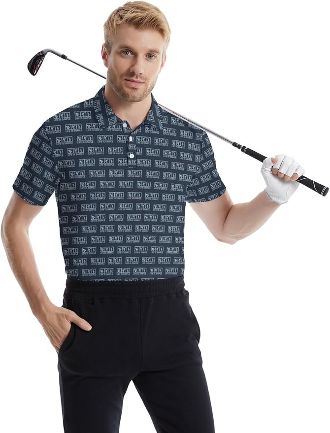 Polo Shirts for Men Moisture Wicking Mens Polo Shirts Patriotic Shirts for Men