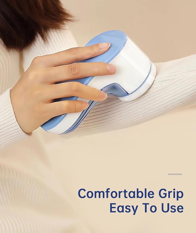 Fabric Shaver, Electric Lint Remover for Clothes & Furniture, Sweater Shaver & Pilling Remover, Depiller with 2 Extra Blades Included, Lint Shaver for Clothing - Battery Operated