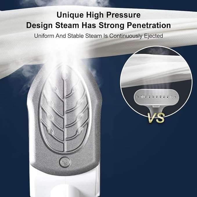 1500W Standing Clothes Steamer with Adjustable Ironing Board, 90 Min Steam Time, 8 Steam Levels, 2.5L Tank - Professional Garment Steamer, dark grey
