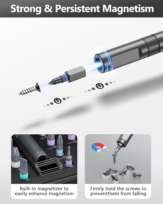 ORIA 42 in 1 Screwdriver Set, Magnetic Ratchet Screwdriver Kit with Ratchet Handle, 40 Precision Bits, DIY Repair Tool Kit for Electronics, Bike, Furniture, Computer, Phone