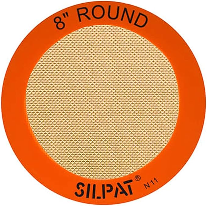 Silpat The Original Round Cake Liner Non-Stick Silicone Baking Mat, 8", AH197-01