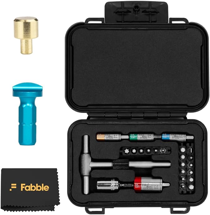 Fix It Sticks Maintenance Toolkit Bundle: Hardcase Set with T-Handle Wrench, Torque Limiters, Coin Slot Battery Cap Tool, Brass Hammer Head, and Microfiber Cleaning Cloth