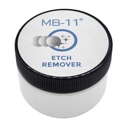 MB Stone MB-11® Touch-Up Etch Remover Marble Polishing Powder for use with Light and Neutral Colored Calcite-Based not for Matte or Dark Stone Light to Medium Etches Only 1 oz Can