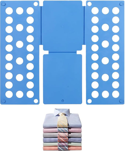 Shirt Folding Board,Small Size Clothes Folder Board Foldable Tool for Easy and Fast Folding (Blue)