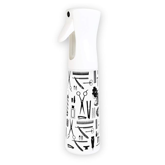 STUDIO LIMITED Hair Spray Bottle 10 oz, Continous Water Mister Spray Bottle, Refillable Fine Mist for Hair Styling, Gardening, Cleaning (Salon)