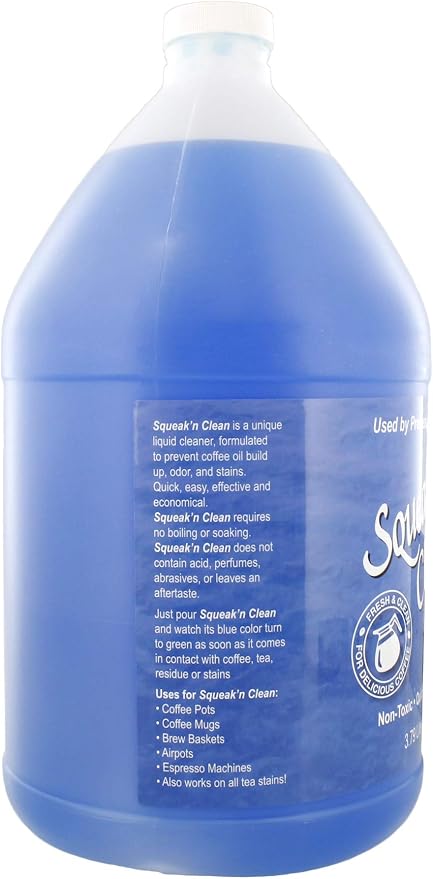 Concentrated Coffee Pot Cleaner/Food and Beverage Stain Remover - Over 20 Uses Per Bottle - Made in the USA, 1 Gallon