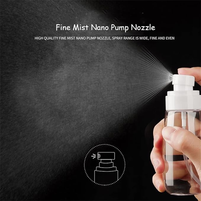Empty Fine Mist Spray Bottles 2oz Small Travel Perfume Atomizer for Essential oil Perfume Hair Makeup 10 Pack