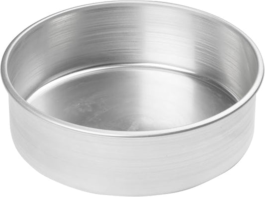Winco Heavy-Duty Round Aluminum Layer Cake Pan, 9" x 3" (Pack of 6)
