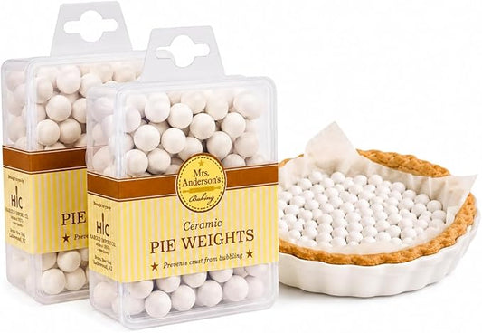 Mrs. Anderson's Baking Ceramic Pie Crust Weights, 270 Count, Natural Stoneware, For Blind Baking Pie Crusts And Tart Shells With Even Baking Results