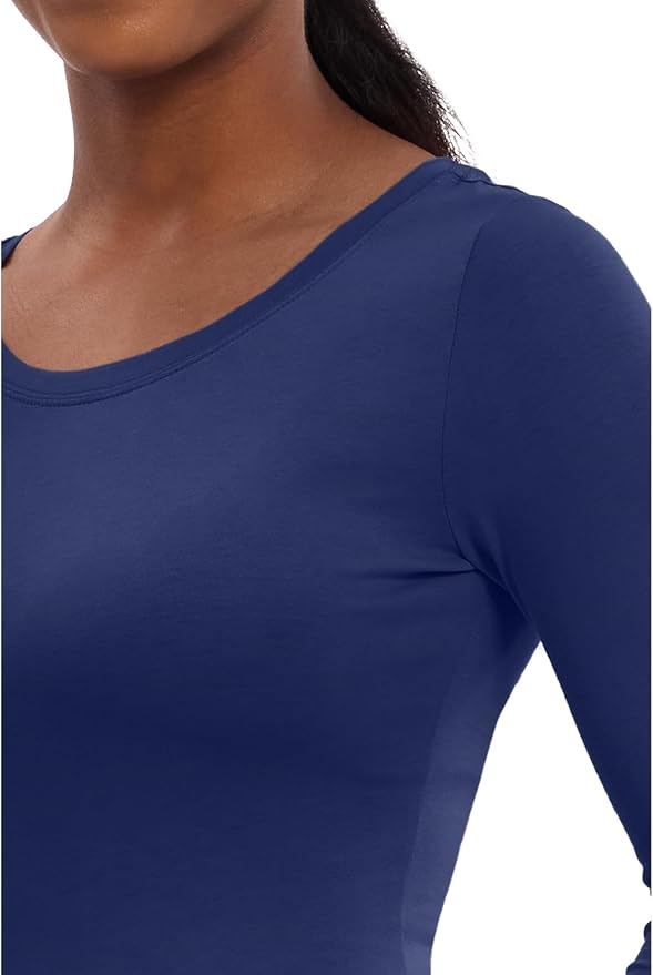 Healing Hands Underscrub Long Sleeve Women Knits Scrub Tops | Soft Cotton Blend Knit, Breathable Stretch Comfort, Machine Wash, Easy Care Fabric, Ideal For Layering Under Scrubs