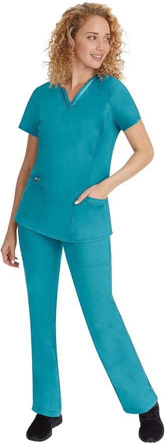 Healing Hands Purple Label Scrub Top for Women with 3 Pockets | Princess Paneling, Secure Zip Pocket, Flattering Modern Fit, Organized Storage, Professional Workwear, Easy Care Fabric