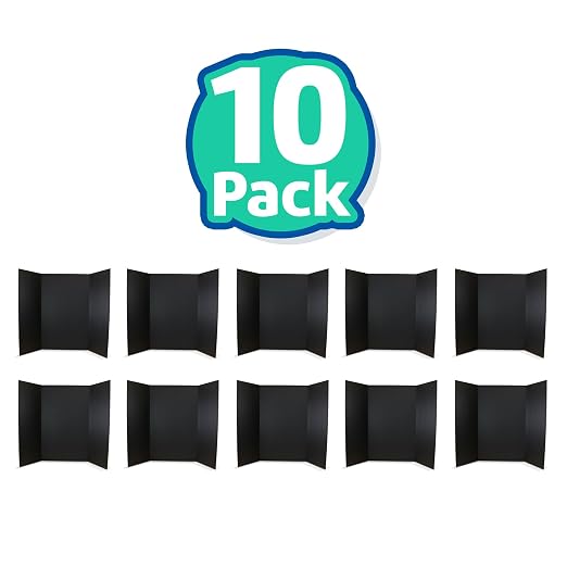 Flipside Products 36” x 48” Project Boards for Presentations, Science Fair, School Projects, Event Displays and Trifold Picture Board, Proudly Made in USA - Black - 10 Pack