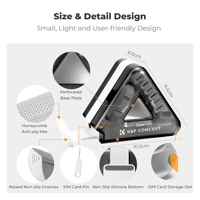 K&F CONCEPT 25-in-1 Electronic Cleaning Kit for Keyboard Laptop Cleaner | Multi-Function Electronic Cleaner,2 Keycap Pullers,Vacuum Sealed Microfiber Cloth,Multi-Device,for Photographers,MM02