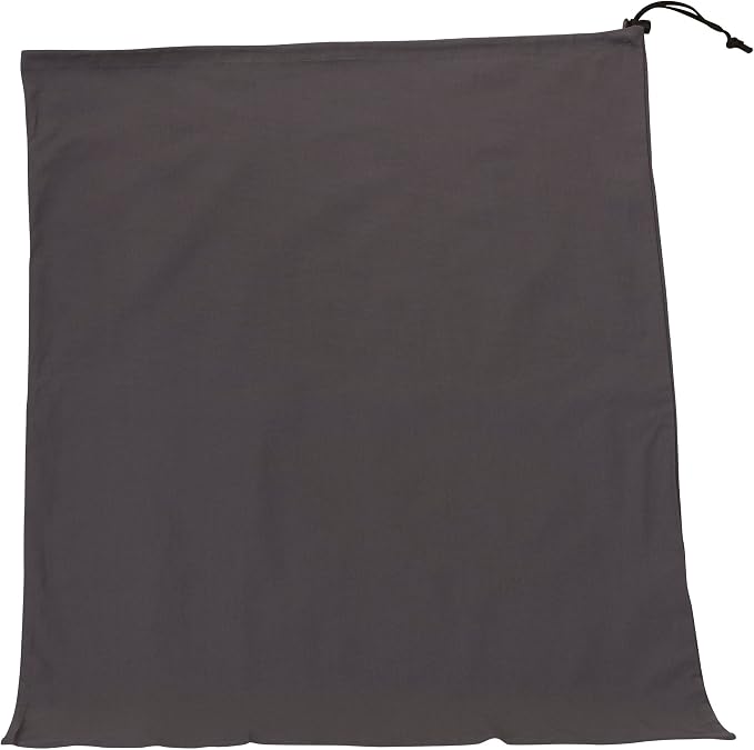 Household Essentials Cotton Laundry Bag with Drawstring Closure, Gray